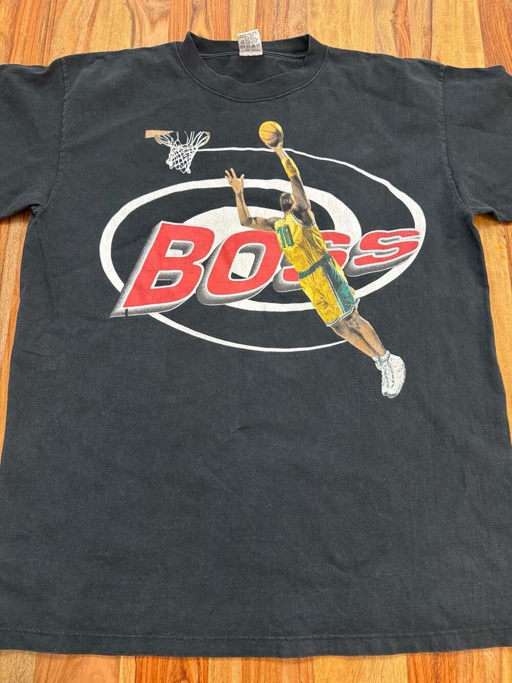 Vintage 90s BOSS by I.G. Design Basketball Graphic T-Shirt Sz 2X